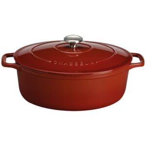 Photo de CHASSEUR Cocotte en fonte ovale 33 cm Érable - Sublime