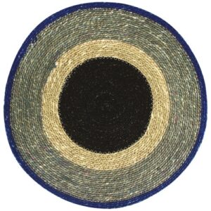 Photo de NOVA STYL Set de table rond 38 cm Bleu - Jonc de Mer
