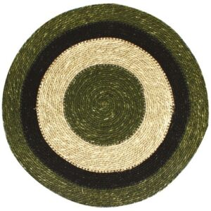 Photo de NOVA STYL Set de table rond 38 cm Vert - Jonc de Mer