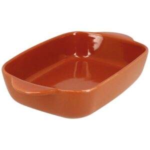 Photo de MENASTYL Plat à four rectangulaire 22 x 13.5 cm Terracotta - Octave