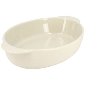 Photo de MENASTYL Plat à four ovale 27 x 16.5 cm Beige - Octave