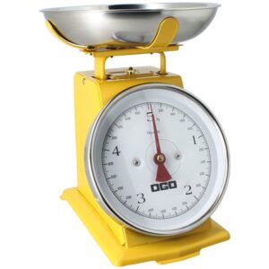Photo de OGOLIVING Balance mécanique 5 kg Jaune