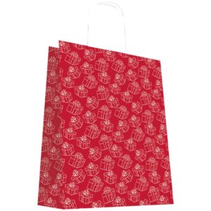 Photo de LES COULEURS DE L'EMBALLAGE Sac cabas rouge 24x32cm