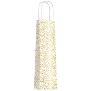Photo de LES COULEURS DE L'EMBALLAGE Sac cabas kraft blanc or 14 x 39cm