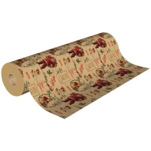Photo de LES COULEURS DE L'EMBALLAGE Papier cadeau 50x0.70m kraft noël