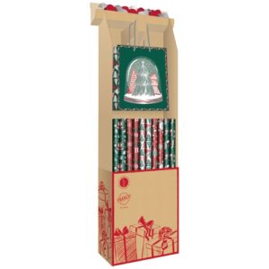 Photo de LES COULEURS DE L'EMBALLAGE Présentoir 3-en-1 - Luxe Noël