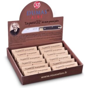 Photo de ROUSSELON DUMAS SABATIER Présentoir 12 couteaux de poche 8 cm - Le petit 32 - 32 Dumas *