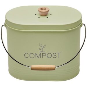 Photo de GUILLOUARD Seau à compost ovale 7 L Vert Sauge
