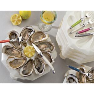 Photo de ROGER ORFEVRE Lot de 6 assiettes de 9 huitres Blanc Nacré