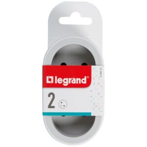 Photo de LEGRAND Biplite FB 2x2P+T standard prises frontales blanc/gris