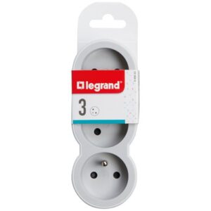 Photo de LEGRAND Triplite FB 3x2P+T standard prises frontales blanc/gris