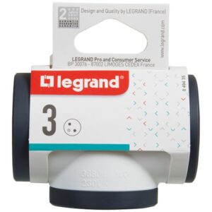Photo de LEGRAND Triplite FB 3x2P+T prenium prises latérales blanc/noir