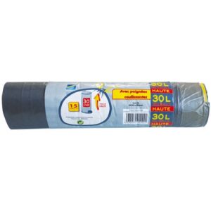 Photo de SPHERE Lot de 15 Sacs pour Poubelle haute 30 L poignées coulissantes élastiques