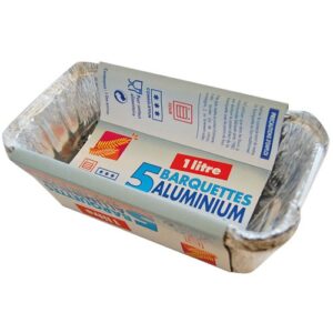 Photo de ELBE Lot de 5 barquettes aluminium 1 litre - Elbe