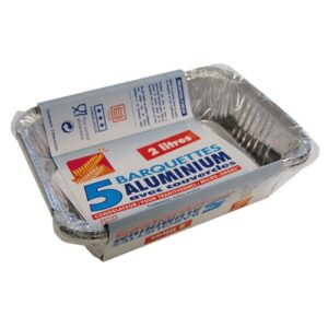 Photo de ELBE Lot de 5 barquettes aluminium 2 litres - Elbe