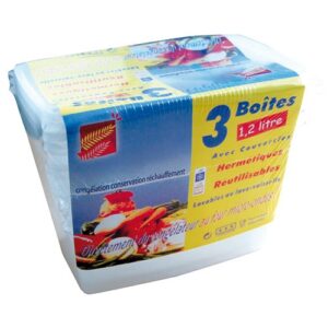 Photo de ELBE Lot de 3 boites micro-onde 1.2 litre
