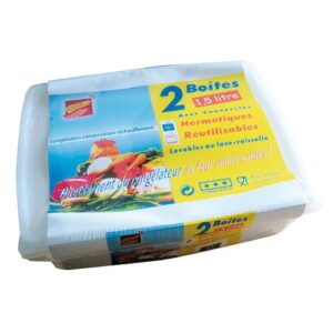 Photo de ELBE Lot de 2 boites micro-onde 1.5 litre