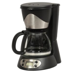 Photo de KITCHENCHEF Cafetière filtre 6 tasses programmable Noire & Inox - KSMD230T