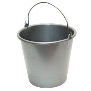 Photo de ALUMINIUM ET PLASTIQ Seau ménage 10l anse métal silver