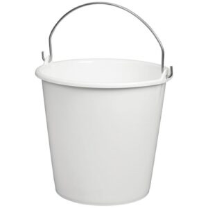 Photo de ALUMINIUM ET PLASTIQ Seau rond 12l anse inox blanc alimentaire