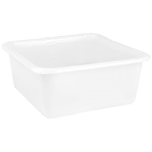 Photo de ALUMINIUM ET PLASTIQ Cuvette carrée 32cm 9.5l blanc alimentaire