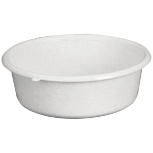 Photo de ALUMINIUM ET PLASTIQ Cuvette ronde d36x12cm 6.5l gris moucheté