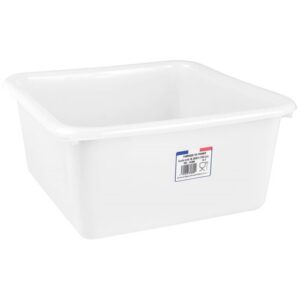 Photo de ALUMINIUM ET PLASTIQ Cuvette carrée 38cm 15l blanc alimentaire