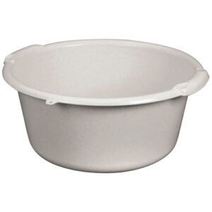 Photo de ALUMINIUM ET PLASTIQ Bassine ronde 20l d45x20cm gris moucheté
