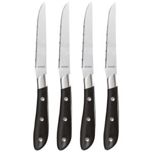 Photo de AMEFA Coffret 4 couteaux à steak Noir - Achille