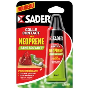 Photo de SADER Colle contact type néoprène sans solvant - transparent - 30 mL