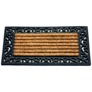Photo de IDMAT Tapis Coral en coco forme rectangle 45 x 75 cm
