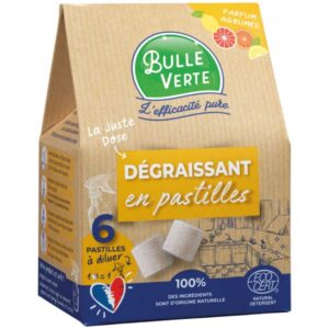 Photo de BULLE VERTE Degraissant cuisine 6 pastilles = 6 vapo 500ml Bulle verte