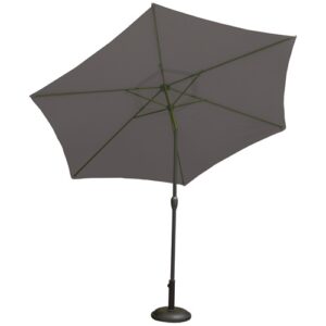 Photo de OZALIDE Parasol droit mat alu 38mm manivelle diam.300cm anthracite