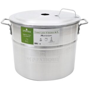 Photo de LE PRATIQUE Stérilisateur aluminium 25 litres 6 bocaux 1l le pratique
