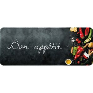 Photo de IDMAT Tapis de cuisine 50 x 120 cm - Bon Appétit