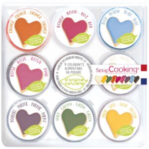 Photo de SCRAPCOOKING Lot de 9 mini-colorants en poudre Naturels *