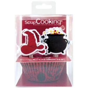 Photo de SCRAPCOOKING Sachet 24 caissettes + 24 cake toppers - Sorcier