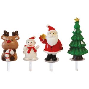 Photo de SCRAPCOOKING Lot 4 accessoires décorations à piquer - Sweet Xmas