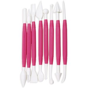 Photo de SCRAPCOOKING Lot de 8 outils / 16 fonctions pour pâte à sucre