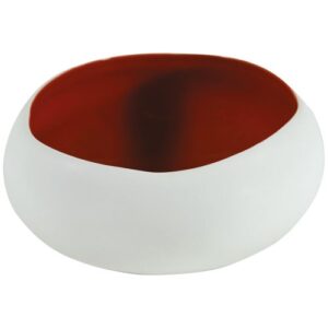 Photo de MEDARD DE NOBLAT Coupelle 12 cm Blanc Mat / Rouge Brillant - Oslo