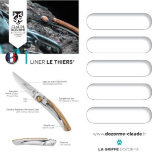 Photo de CLAUDE DOZORME Présentoir 5 couteaux - Liner Blanc *