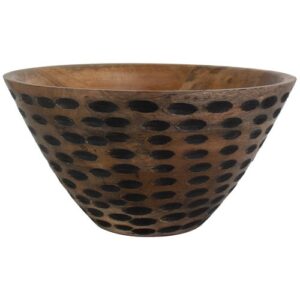 Photo de ARDTIME Saladier 28 cm Naturel & Inctrustations Noires - Yucatan