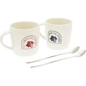 Photo de ARDTIME Coffret Duo 2 mugs 50 cl + 2 cuillères - La Chocolaterie