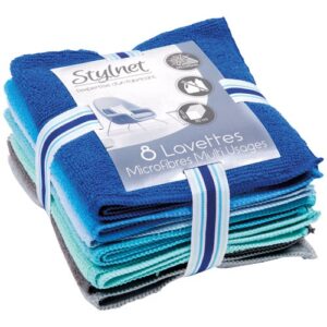 Photo de STYLNET Lot 8 lavettes microfibre bouclée 30 x 30 cm
