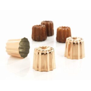 Photo de PATISSE Lot de 3 moules à cannelés 5.5 cm en cuivre