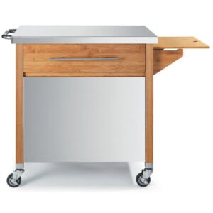 Photo de DM CREATION Chariot bambou pour plancha 75 x 55 cm - 1 tiroir