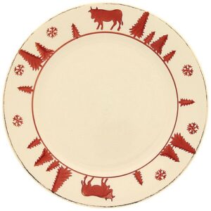 Photo de TABLE ET COOK Assiette dessert 21.5 cm - Vache rouge