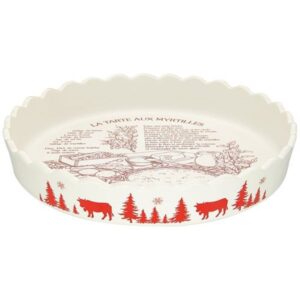 Photo de TABLE ET COOK Tourtière 30 cm Blanc Mat - Myrtilles