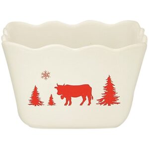 Photo de TABLE ET COOK BLANC MAT*RAMEQUIN CA 10CM FRISE ALPESTRE*TFN101 *