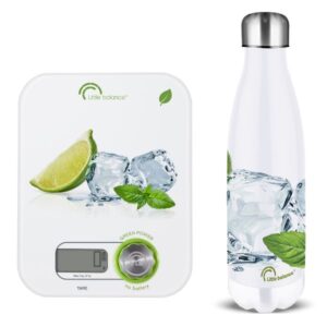 Photo de LITTLE BALANCE Coffret Balance culinaire Citrons Ice GREEN POWER +Bouteille isotherme 0.5L